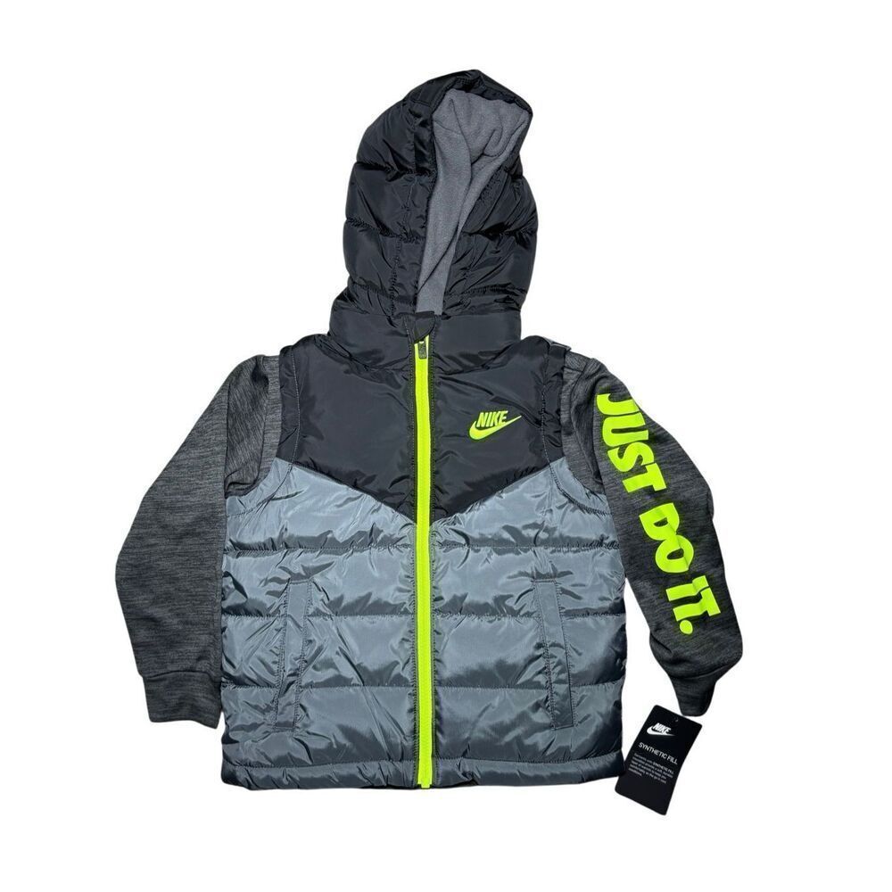 Nike Little Boys 2Fer Full Zip Puffer Jacket Size 4T